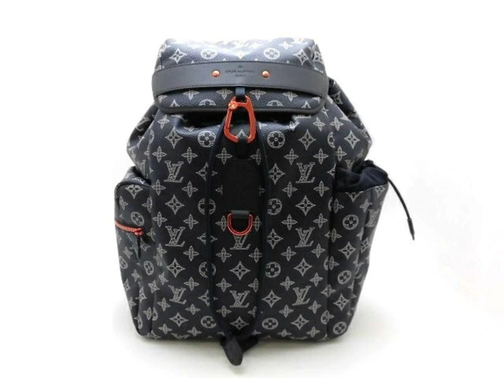 LOUIS VUITTON Discovery Backpack Rucksack Monogram Ink Marine Blue x Coral